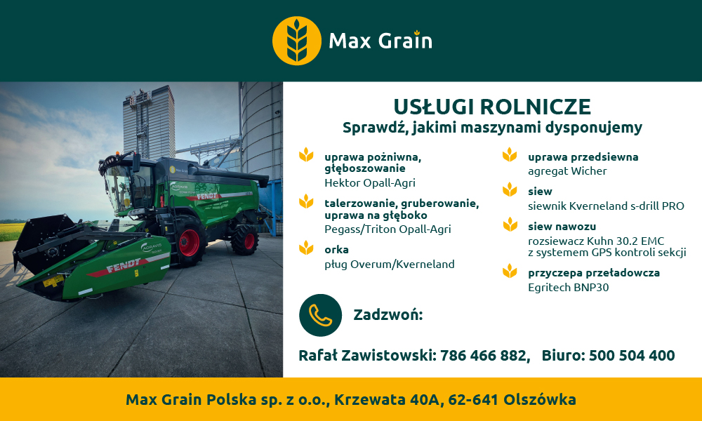 Usługi rolnicze - sprawdź, jakimi maszynami dysponujemy
